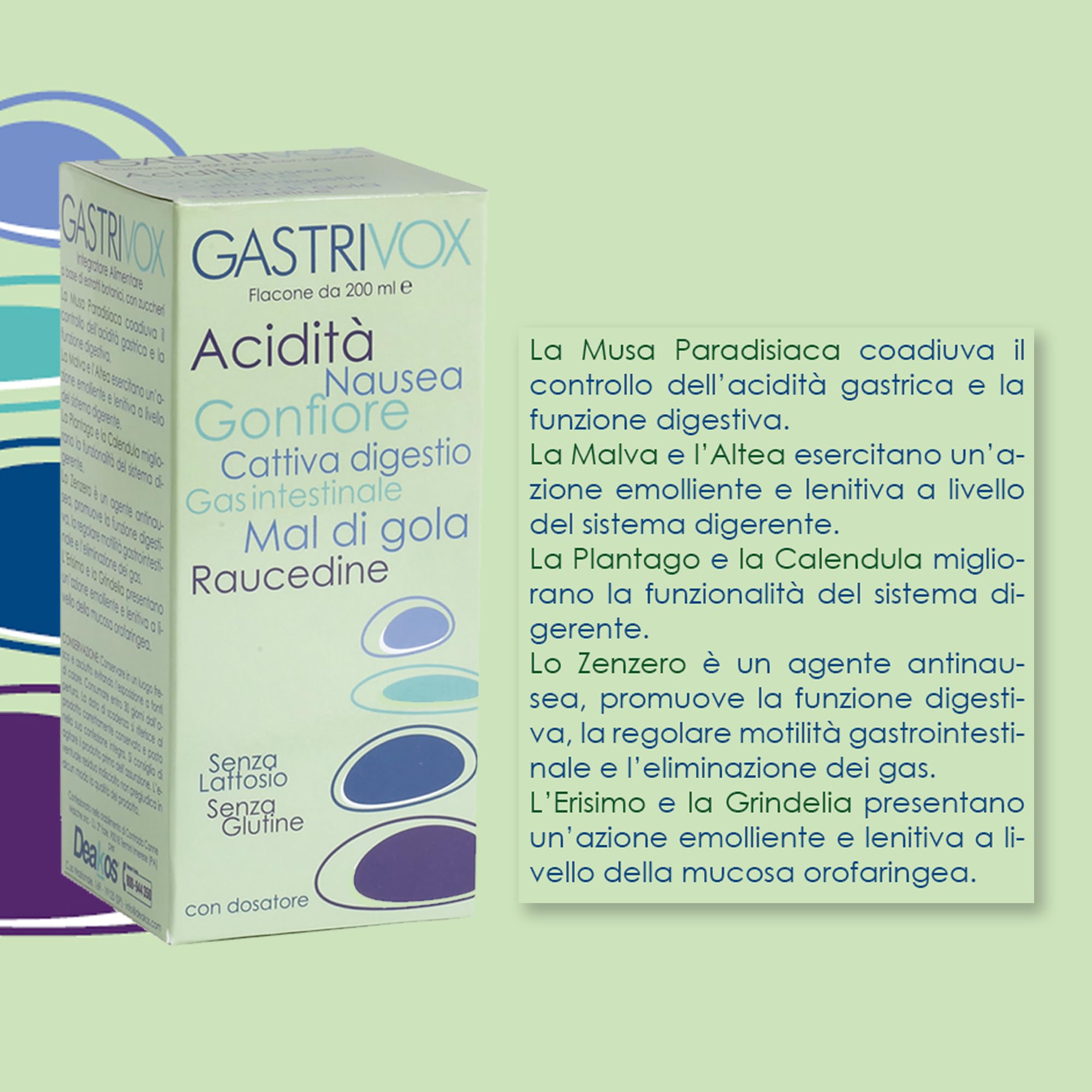 Gastrivox - Integratore Alimentare per Contrastare il Reflusso Gastroesofageo - 2 Flaconi da 200ml