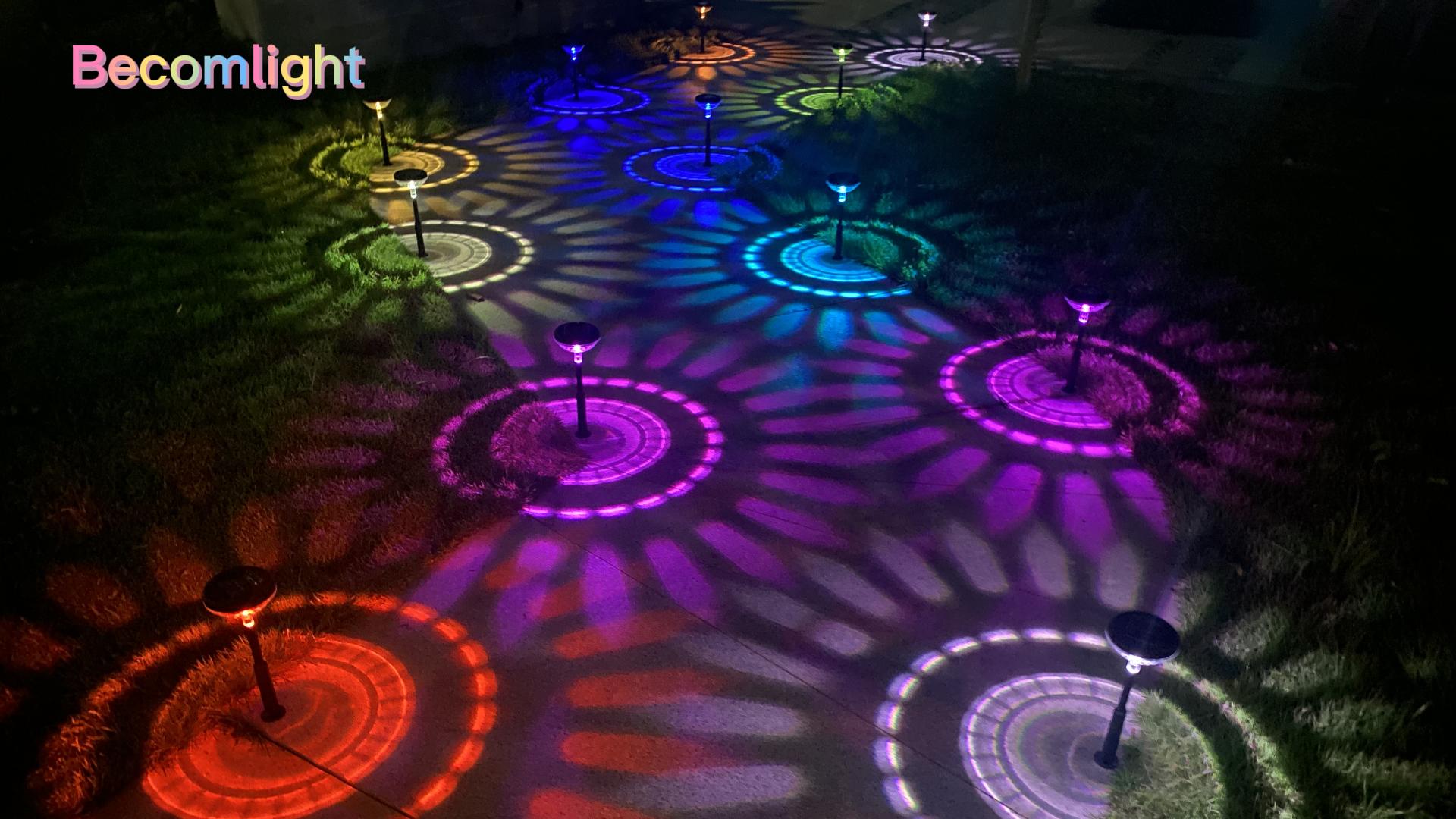 Becomlight Solarlampen für Außen Garten - 6 Stück RGB Farbwechsel & Warmweiße Solarleuchten Garten, IP67 Wasserdicht LED… – Bild 8