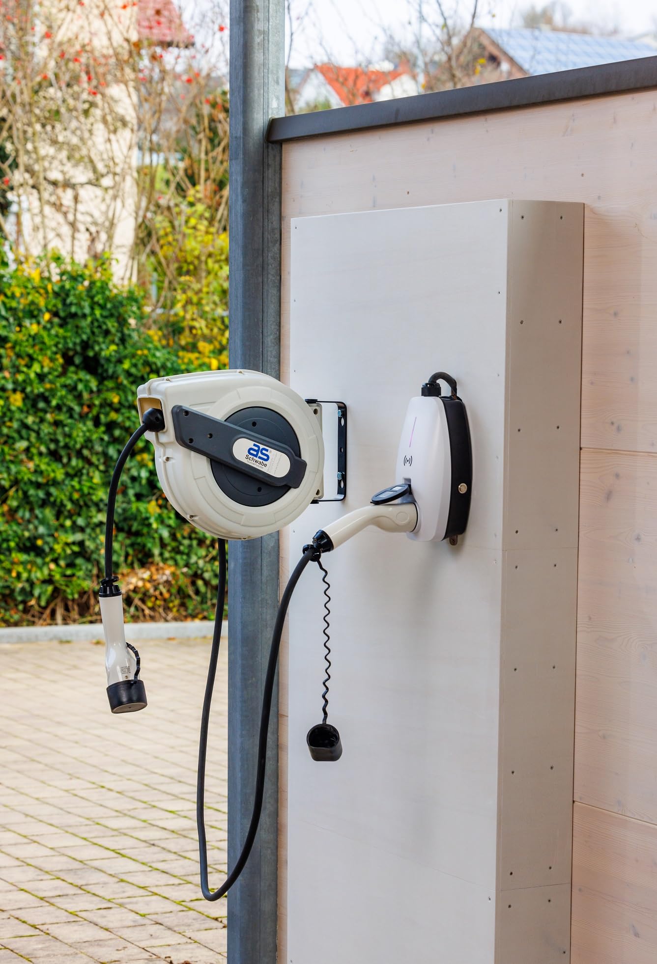 as - Schwabe Cavo di ricarica per auto elettrica tipo 2 8 m - 11 kW / 400 V / 16 A / 3 fasi - Cavo di ricarica per auto elettrica girevole a 180 gradi - Cavo di ricarica E-Auto EV/PHEV Modalità 3