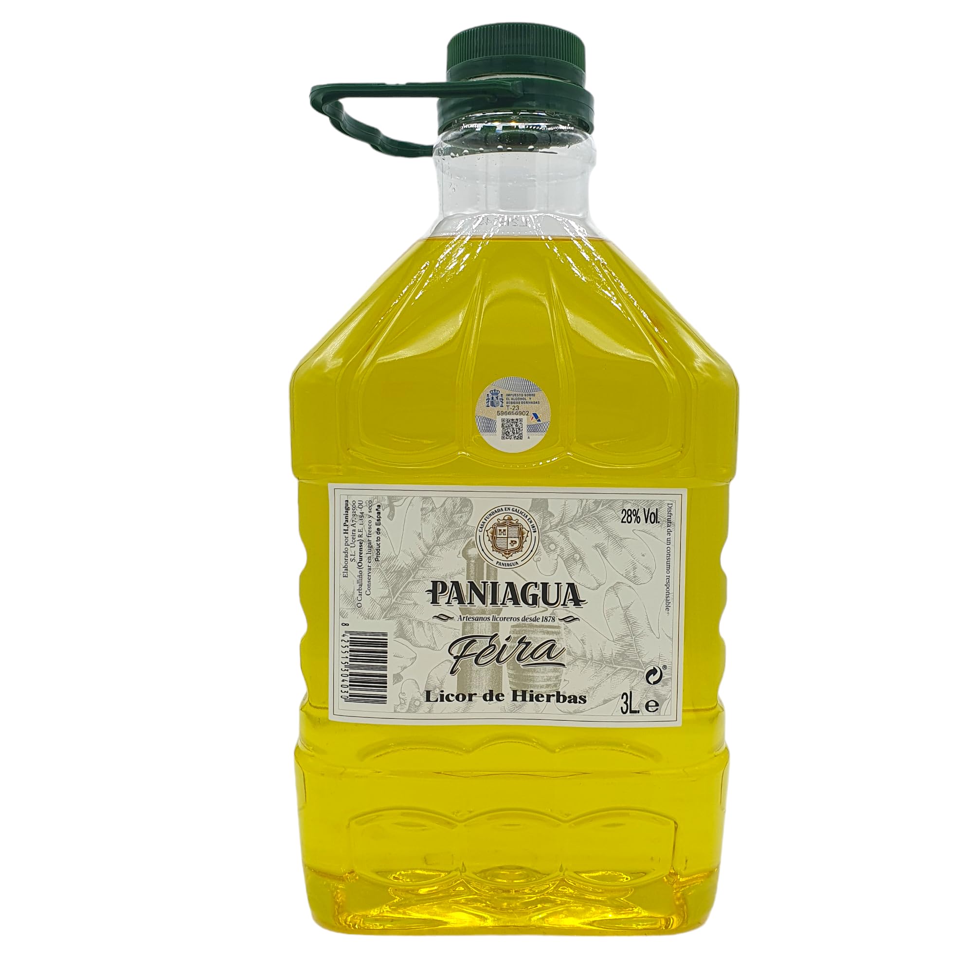 Licor de Hierbas Paniagua - Garrafa Pet de 3 Litros - Licor de Hierbas Tradicional