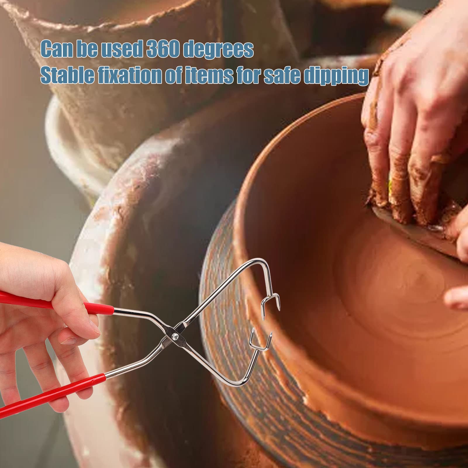 Lot De 2 Pinces à Poterie En Acier Inoxydable Avec Poignée Pour Poterie