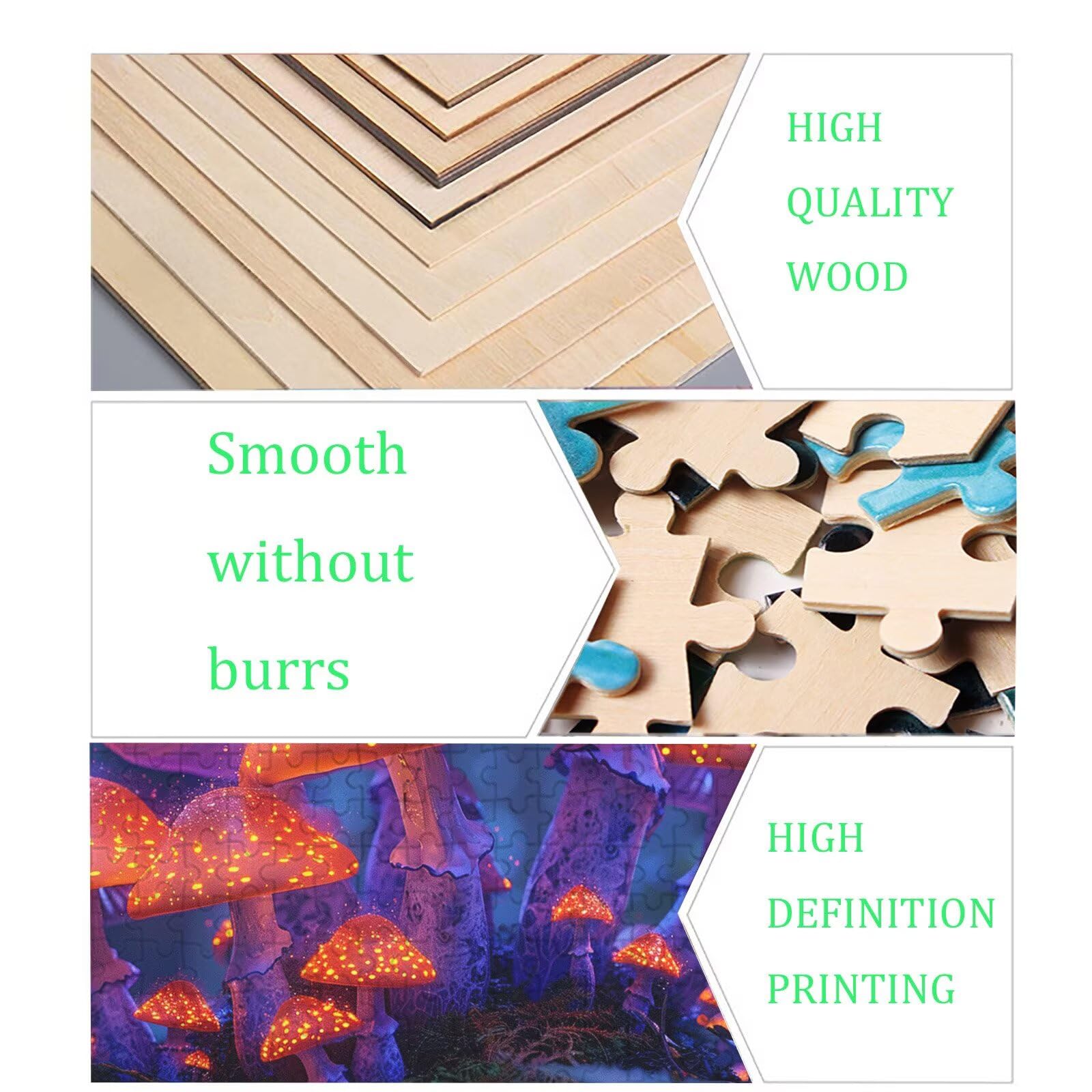 Puzzle 2000 sztuk, Dream Mushroom Puzzle 2000 elementów dla dorosłych i dzieci, Premium artystyczna łamigłówka, 99,5x70,5 cm Klasyczna gra Puzzle dla dorosłych, wystrój domu, prezent dla kobiety