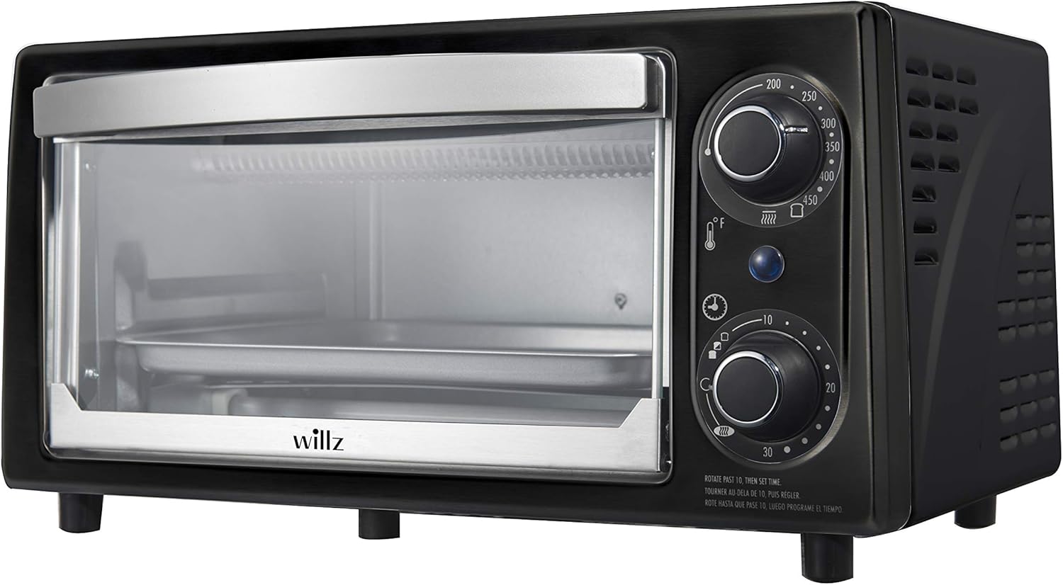 Willz 4 Slice Small Toaster Oven Countertop, Compact Design, MultiFunction with 30