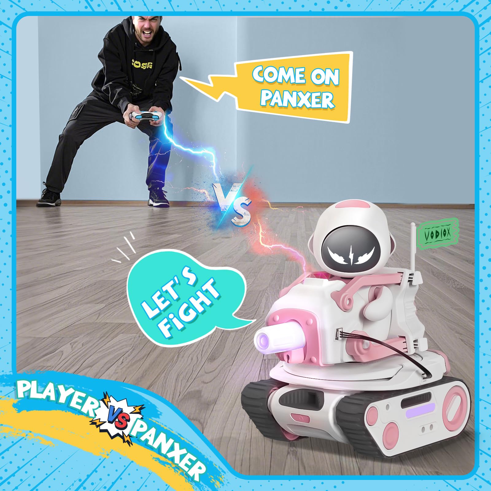 ENERGIZE LAB Panxer Pink Exclusive Vehicle for Eilik Robot