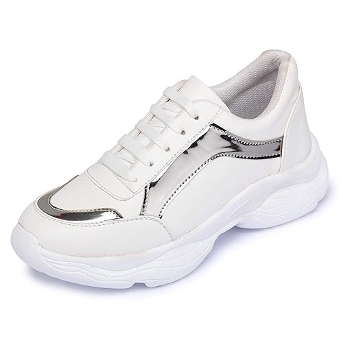 DICY Running Shoes Heel Sports Shoes for Girls Women College and Gym Use