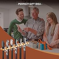 Vista 7 de Colgador de cinturones para armario Max 42 cinturones, organizador de cinturones de 2 en 1 de montaje en pared con ganchos giratorios de 360°