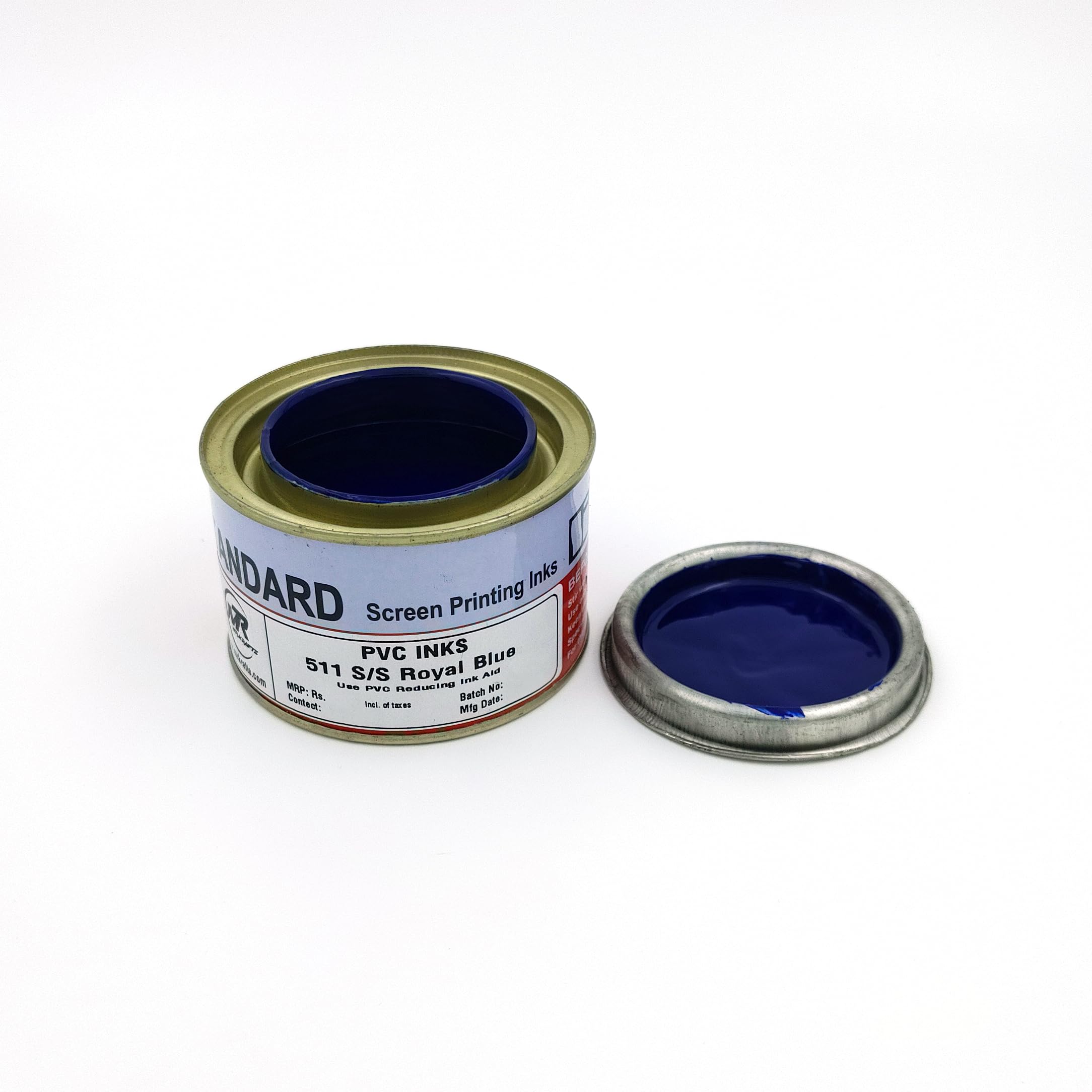 PVC Royal Blue Screen Printing Ink 200g Smooth Flow, Fast Drying | Compatible with PVC Ink Reducer (200G, Blue)