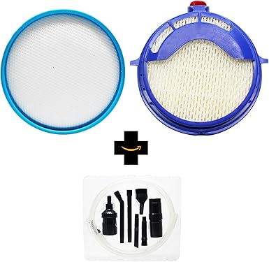 8-Pack Replacement Filters with 7-Piece Micro Vacuum Attachment Kit for Dyson DC25