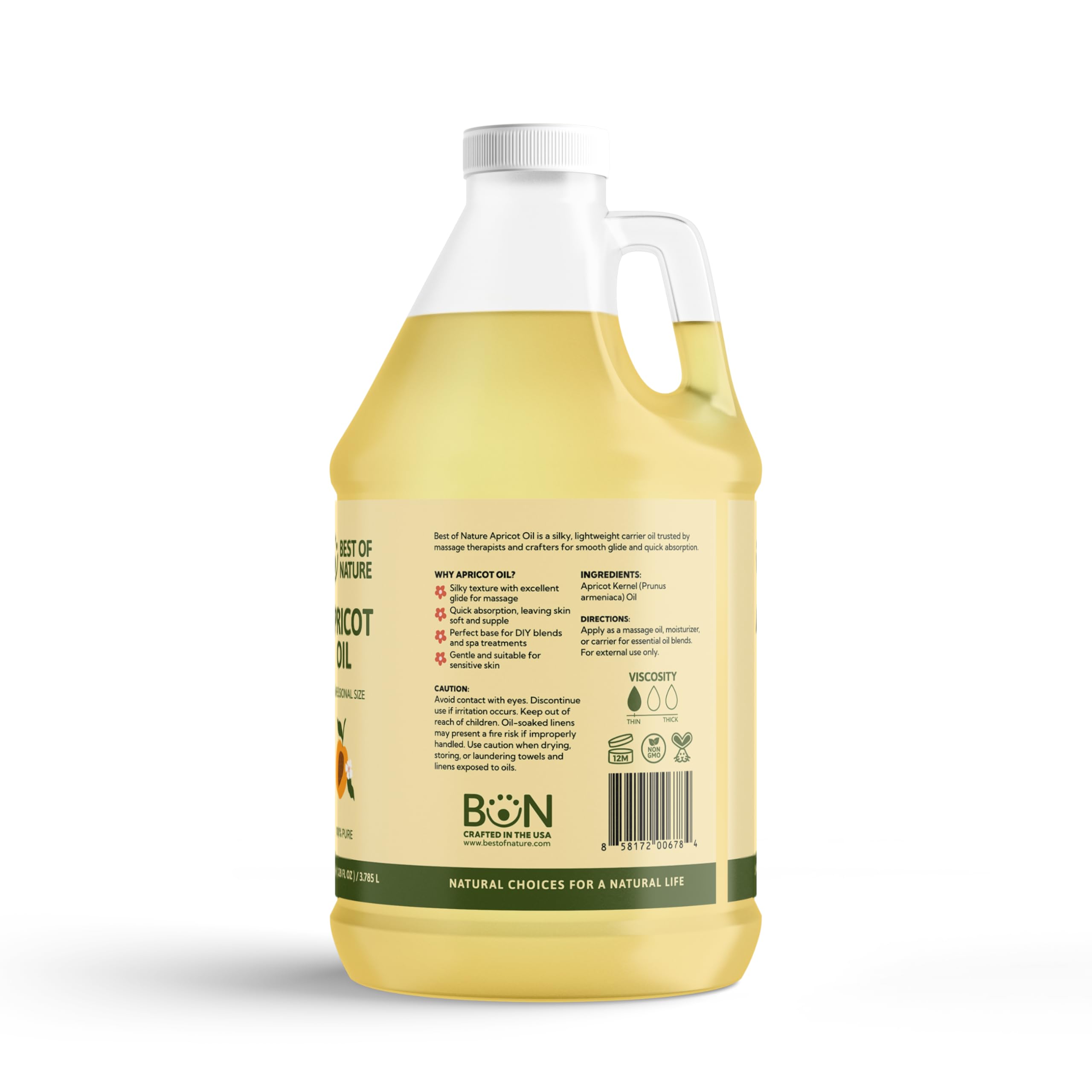 Best of Nature 100% Pure Apricot Oil for Skin, Hair & Essential Oils
