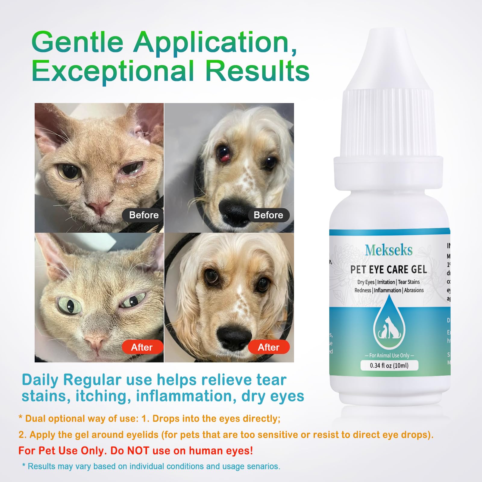 Pet Eye Care Gel Drop for Dogs, Cats, 1% Hyaluronan Eye Drops, 0.34 oz — Amazon image 6