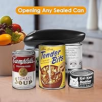 Vista 4 de Electric Can Opener, Automatic Hands Free Smooth Edge, Kitchen Gadgets for Seniors and Arthritis, Battery Operated Openers, New-black, 7.1*3.5*2IN