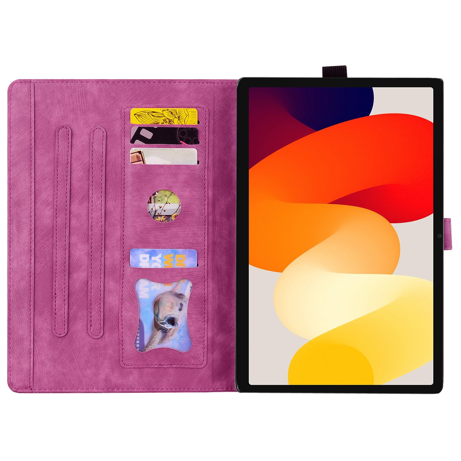 GLANDOTU Custodia per Xiaomi Redmi Pad SE 2023 con pennino capacitivo – ultra sottile portapenne Flip Cover in pelle PU Cover Case Custodia protettiva per Redmi Pad SE Tablet Custodia (blu