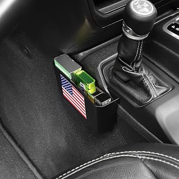 JWWY Update Gear Tray for 2018-2024+ Jeep Wrangler JL JLU & Gladiator JT Gear Shift Shifter Storage Box Center Console Compartment Organizer Bin, Interior Accessories US Flag