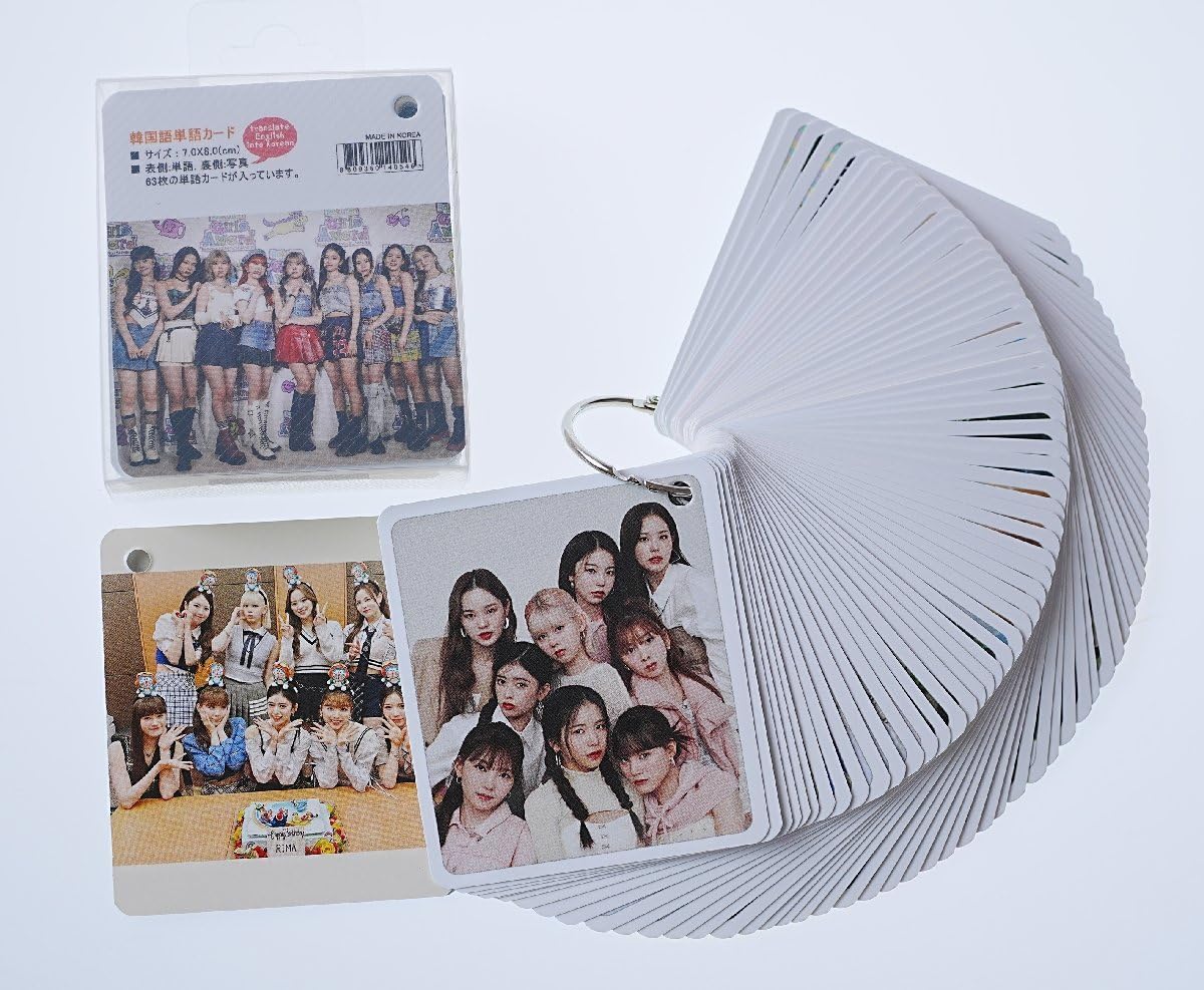 Amazon.co.jp: NiziU ニジュー グッズ 韓国語 単語 カード 単語帳 63枚