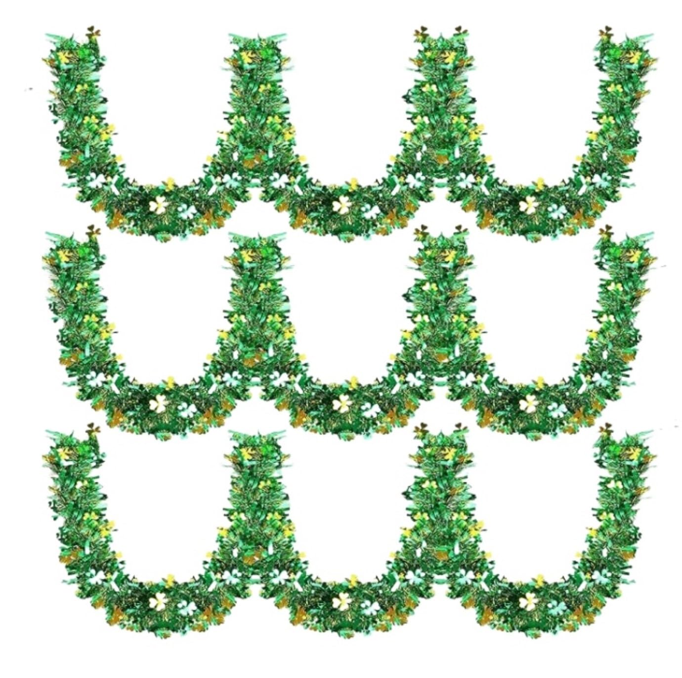 Deko Für Innen Außen Weihnachtslametta, 3-teiliges Hänge-Dekorationsset for Kränze, Hochzeits- Und Partyzubehör Balkon Treppengeländer
