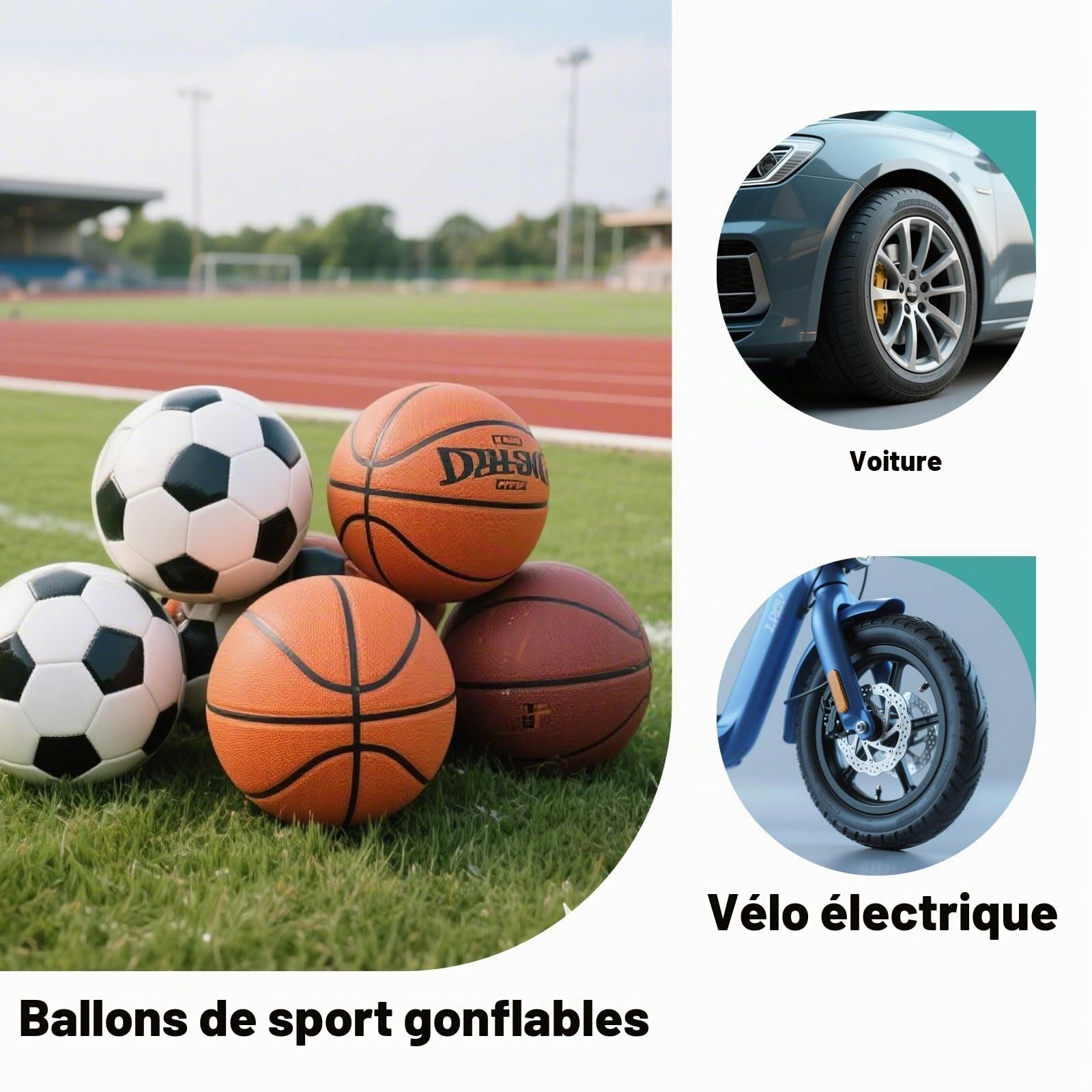 Tête De Pompe Universelle Double – Remplacement Pour Pompe à Vélo, Compatible Beto, Radkoo – Valves Dunlop, Schrader, Presta, Avec Levier De Blocage