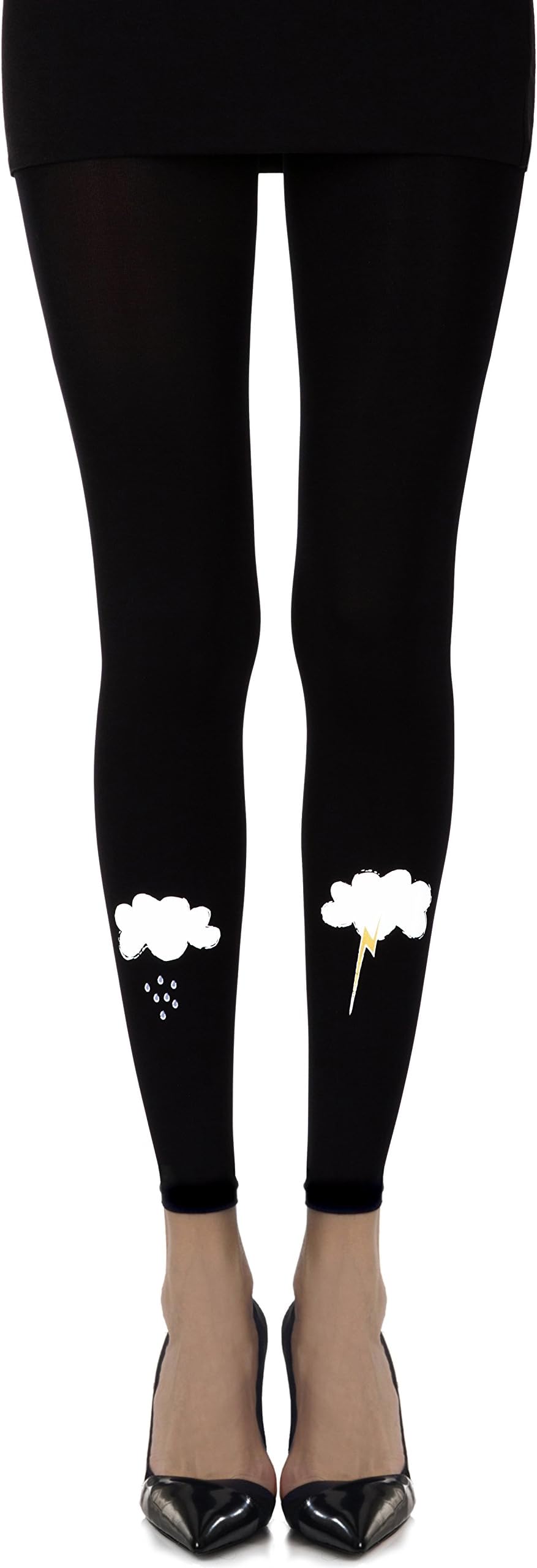 The Perfect Storm Pop Art One-Size Print Footless Tights by Zohara Tights