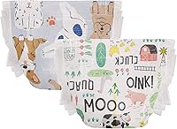 Vista 2 de The Honest Company Pañales Clean Conscious A base de plantas, sostenibles Barnyard Babies + It's A Pawty Super Club Box, tamaño 7
