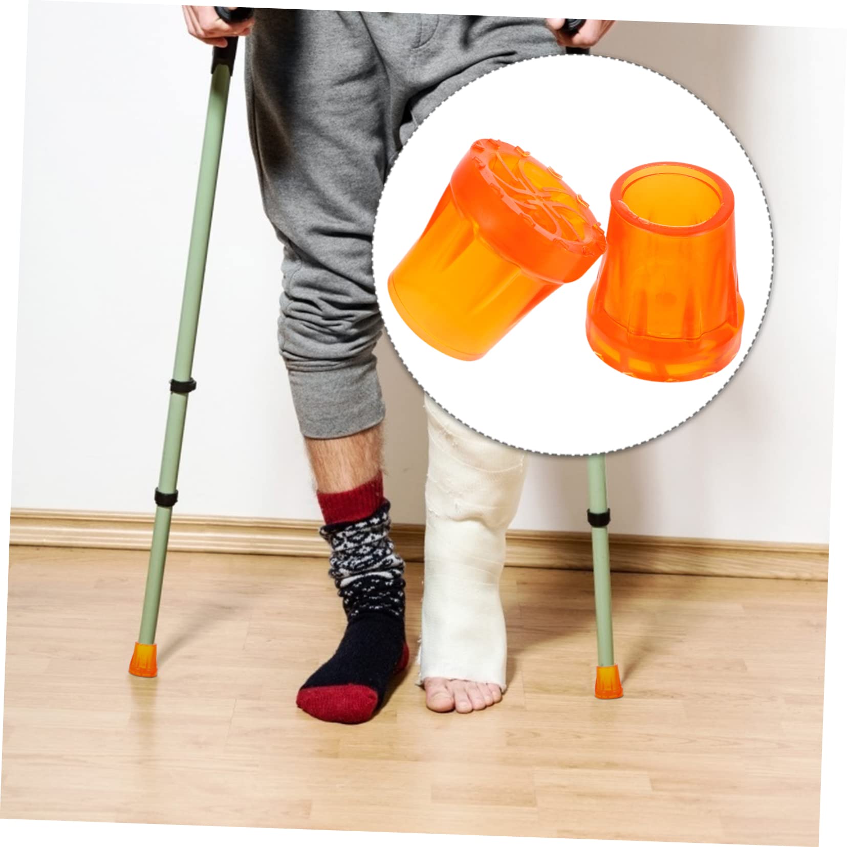 2 Series Protector De Pierna Para Muletas Cubiertas Antideslizantes Para Pies De Muleta Accesorios De Protección Para Andadores Material De Piezas*2