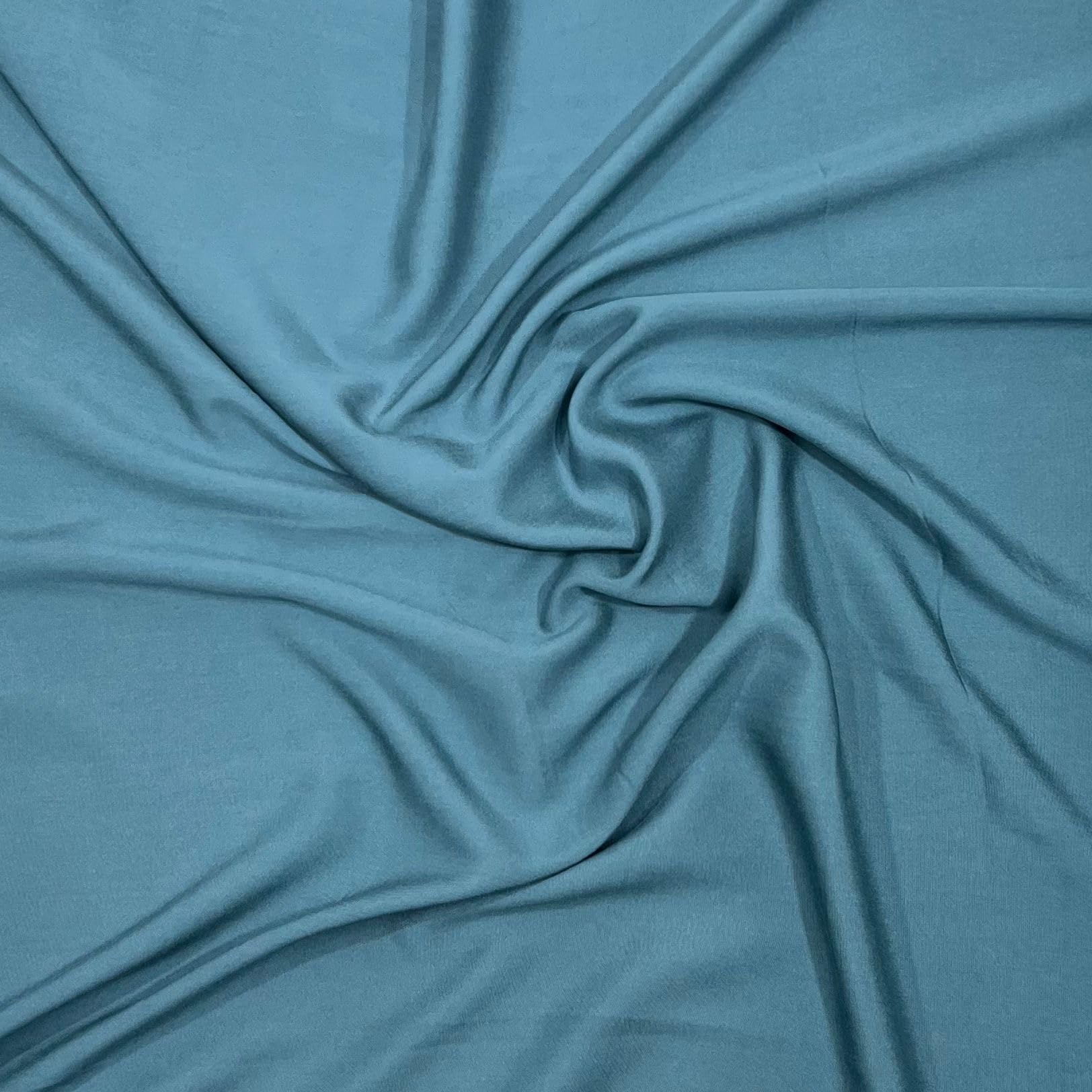 TFG Dress Making Plain Viscose Fabric 55" Wide 23 Colours Available Breathable Soft Material (Dark Turquoise)