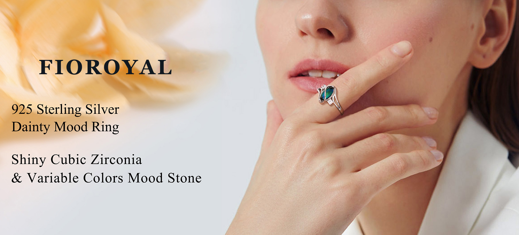 Anello Umore (Mood Ring) Placcato Argento Con Pietra Che Cambia Colore – Gioiello Donna - Foto 4