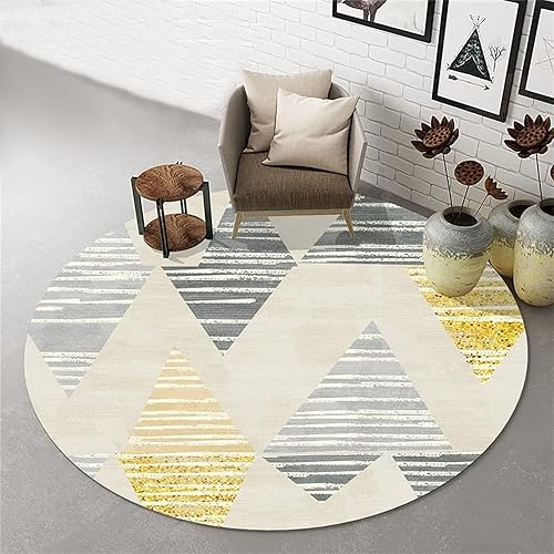 ZZBBZZ-YJ Alfombra moderna de 31.5in, 39.4in, 47.2in, 55.1in, 63.0in, 70.9in, 78.7in, redonda para salón, dormitorio, hogar, suelo antideslizante,