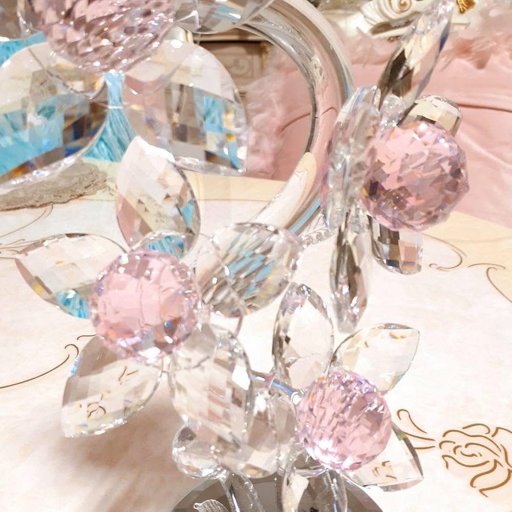 輸入雑貨『彫刻きらきらフラワー』サンキャッチャーオブジェ置物