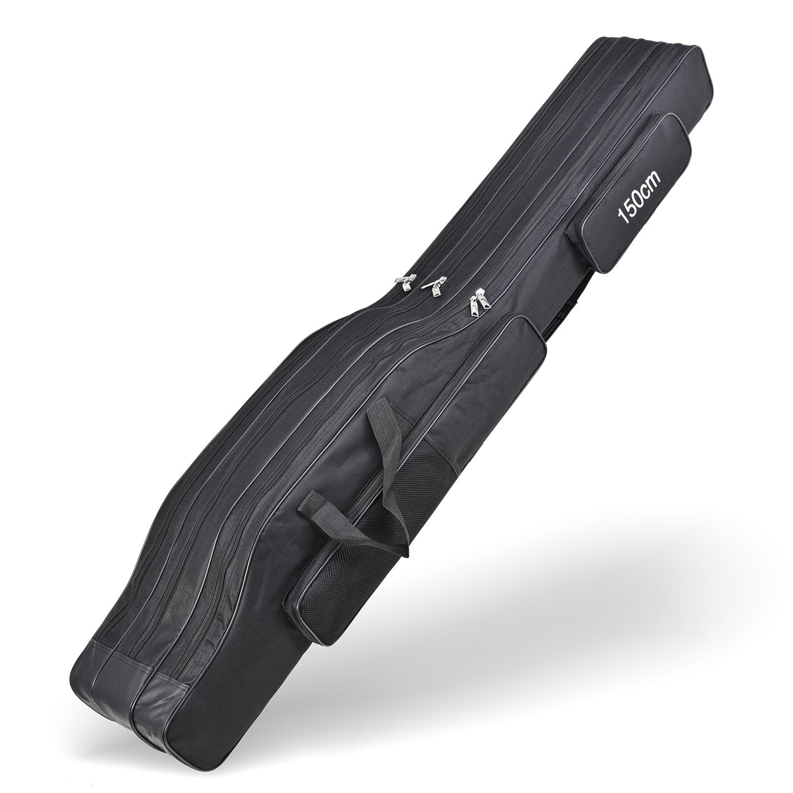 Foldable Fishing Rod Bag, 3 Layer Portable Fish Rod and Reel Bag Large Capacity Fishing Pole Bag for Outdoor (120cm/150cm Optional)
