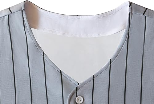 Vista 5 de TIFIYA New York Jeter - Camiseta de béisbol de 2 rayas para hombresmujeresjóvenes