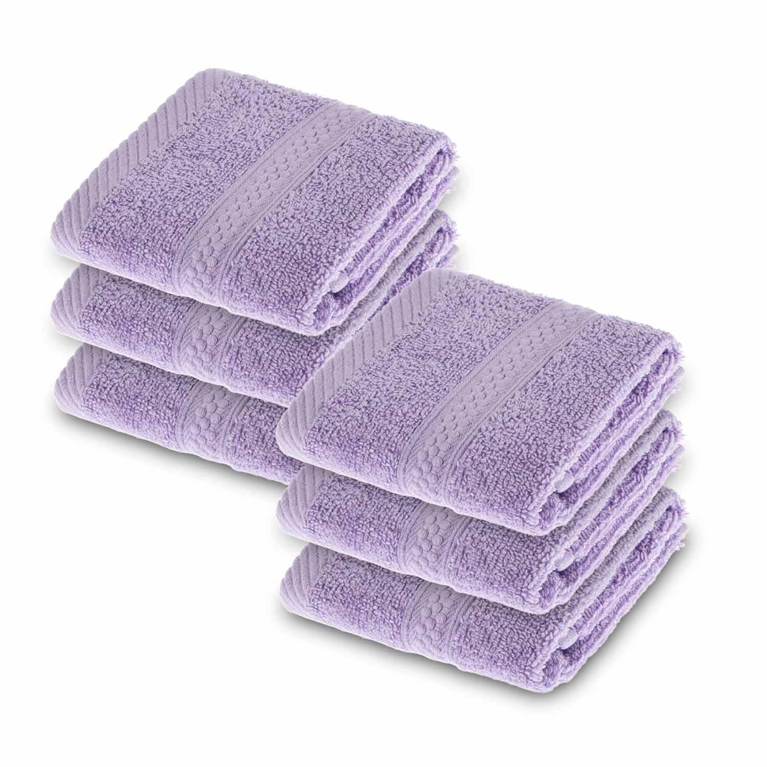 HOMESCAPES Light Blue Turkish Cotton Set of 4 Face Cloths Flannel Super Soft Thick & Absorbent 500 GSM Towel Heavy Weight for everyday Luxury — view 206