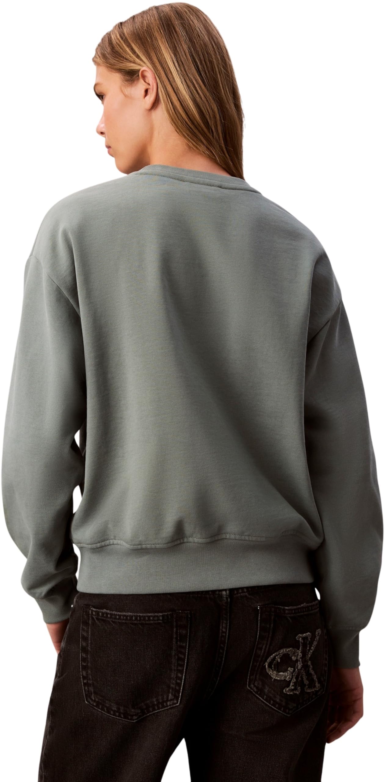 Calvin Klein Sweat d’Intérieur Femme Archive Logo French Terry Col Ras-du-Cou