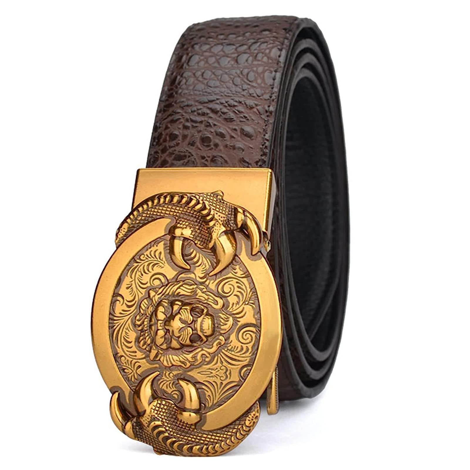 Amazon.com: YOPADO Ratchet Embossed Belt with Lion Head  display picture 2