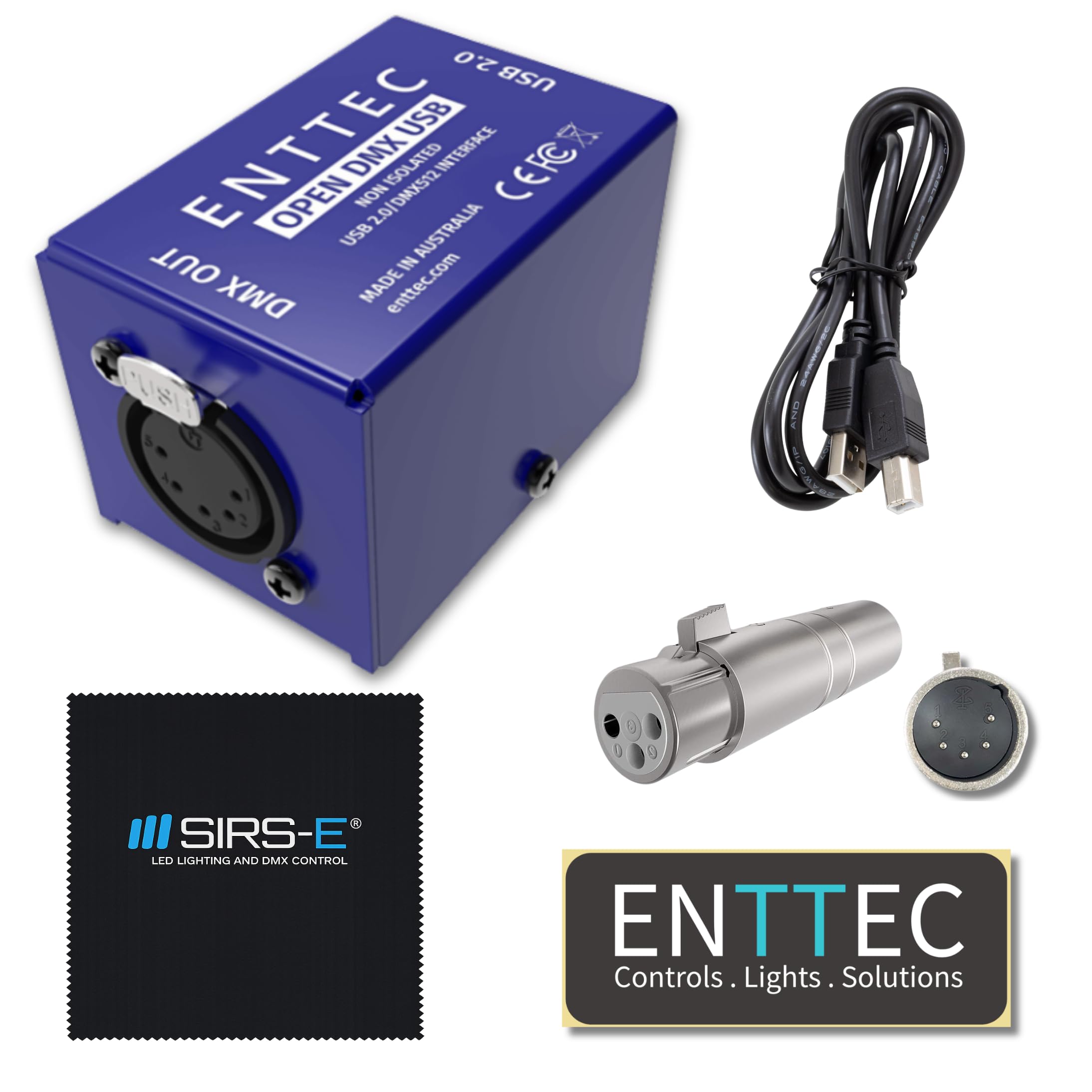 Enttec - Open DMX USB Dongle, USB to DMX interface, 512 ch, 1 universe