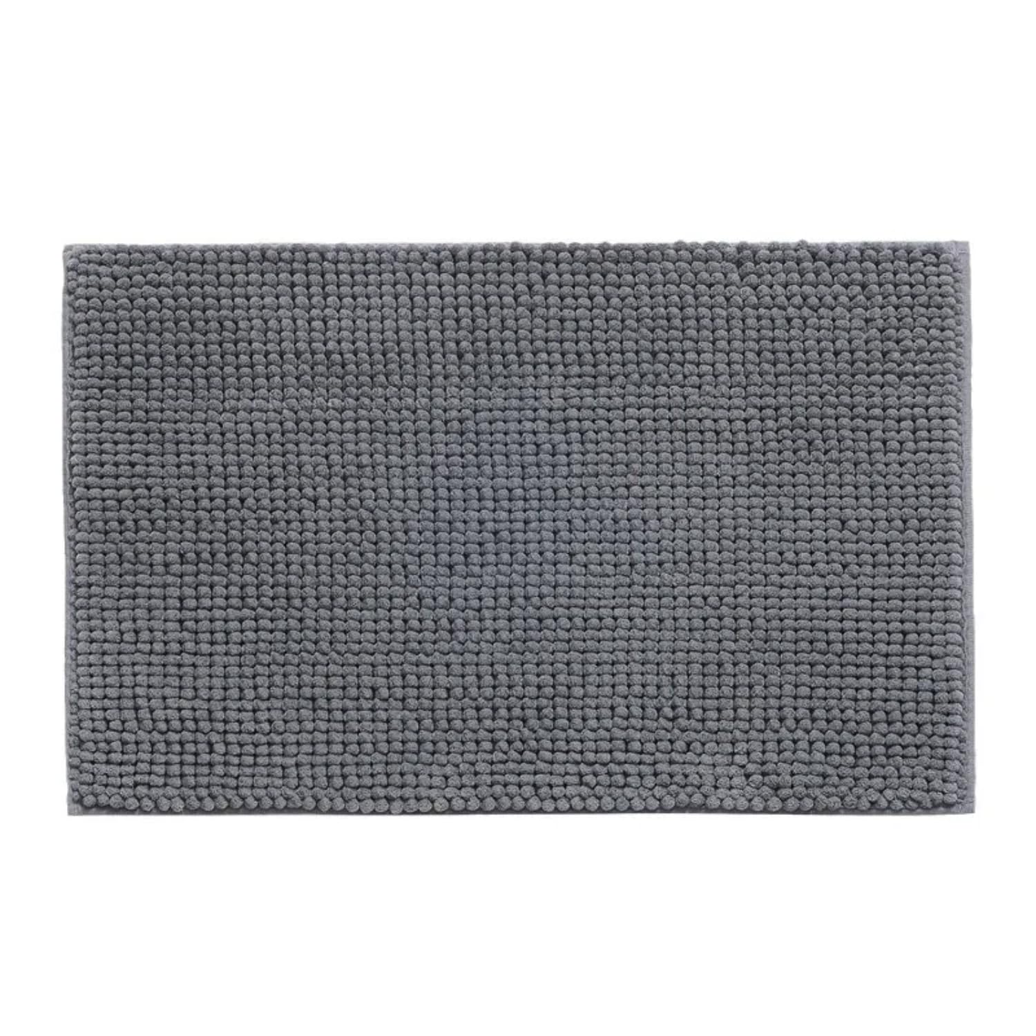 Door Mat and Pet Rug, Muddy Mats for Dogs 50*80 cm Chenille Machine Washable Non Slip Dirt Trapper Quick Dry Soft Floor Mat, Entrance Rug for Kitchen Bathroom Bedroom Indoor and Outdoor (Grey)