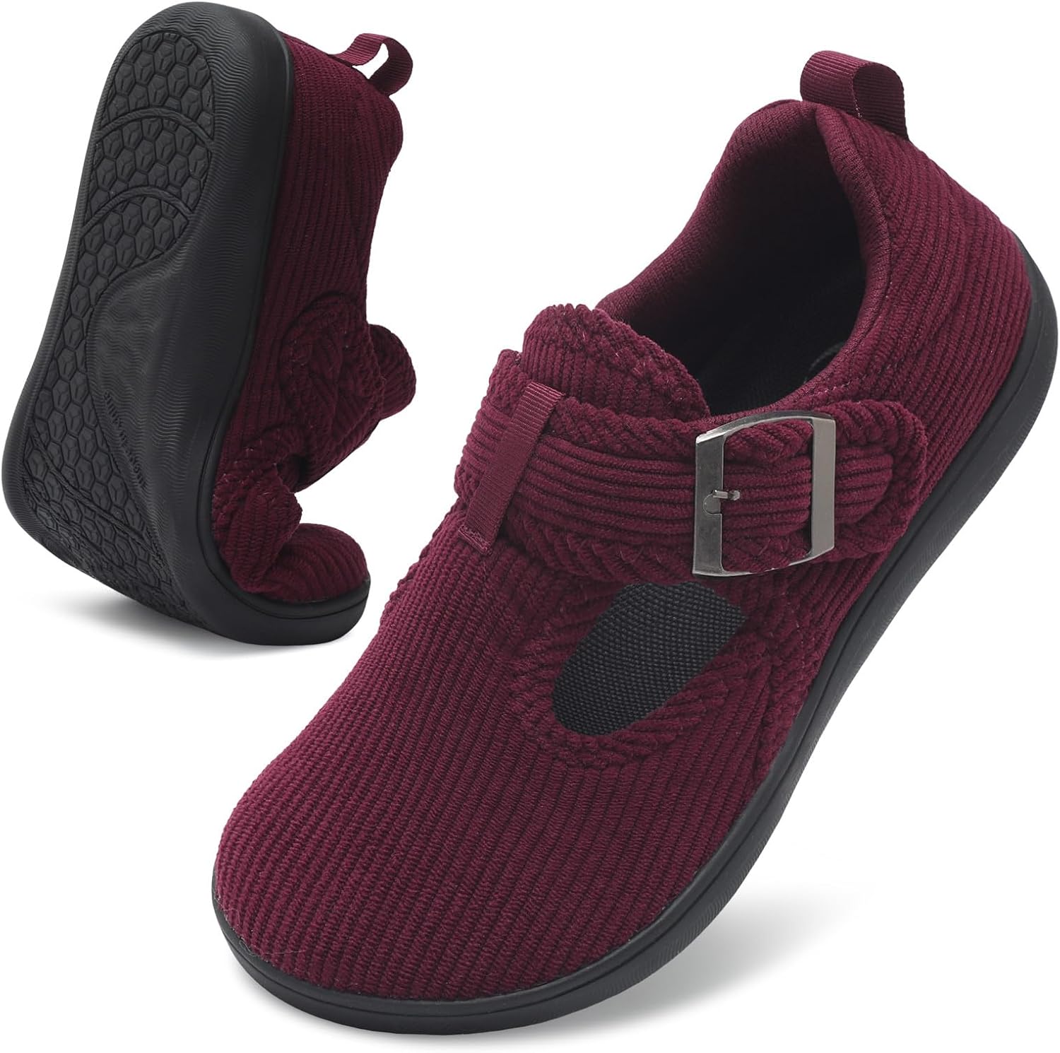 Womens Slippers Soft & Cozy House Bedroom Shoes Comfy Wide Walking Shoes Adjustable Diabetic Bunion Swollen Recovery Indoor Outdoor Slippers