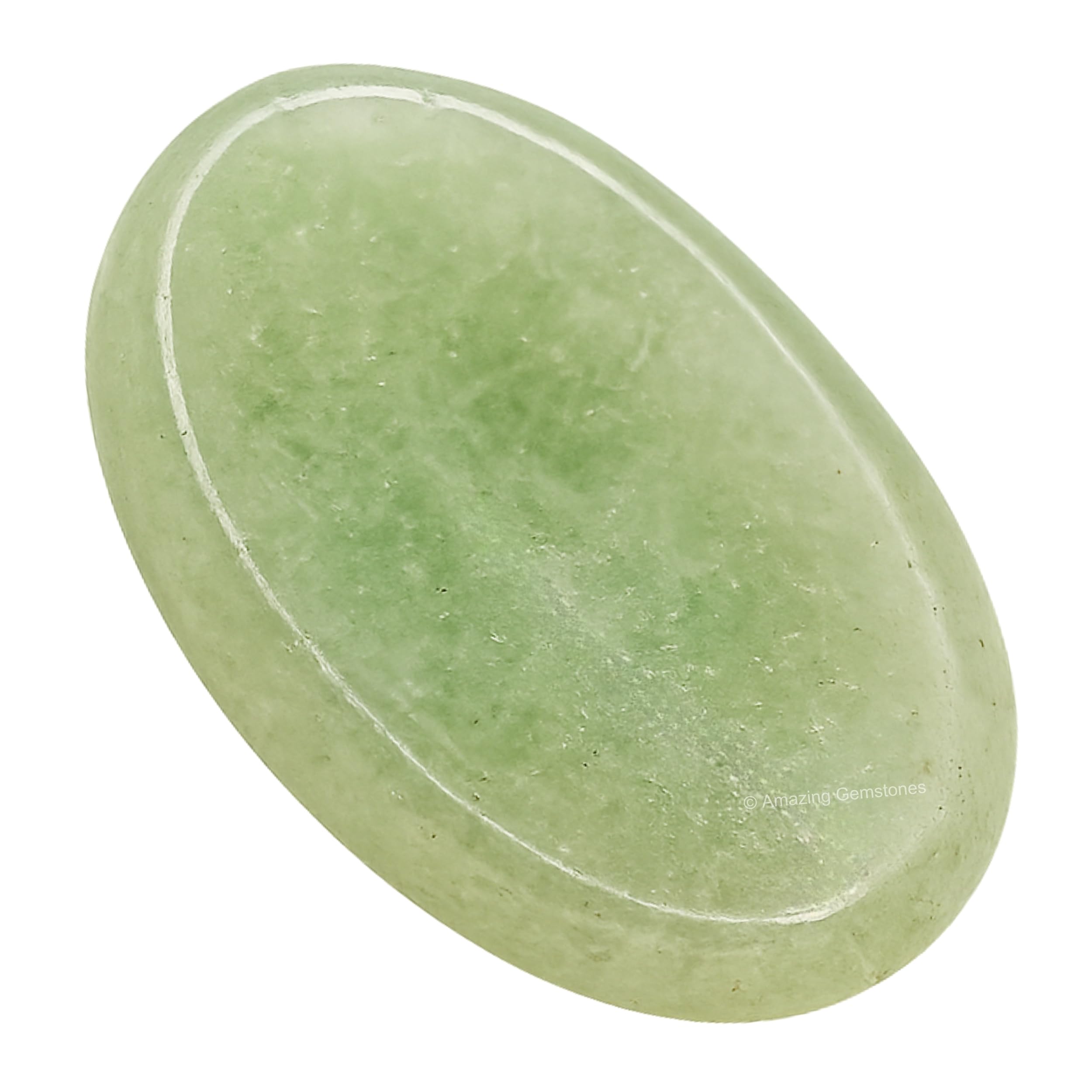 Green Aventurine Crystal Worry Stones for Anxiety, 1.5 Inch Healing Crystal