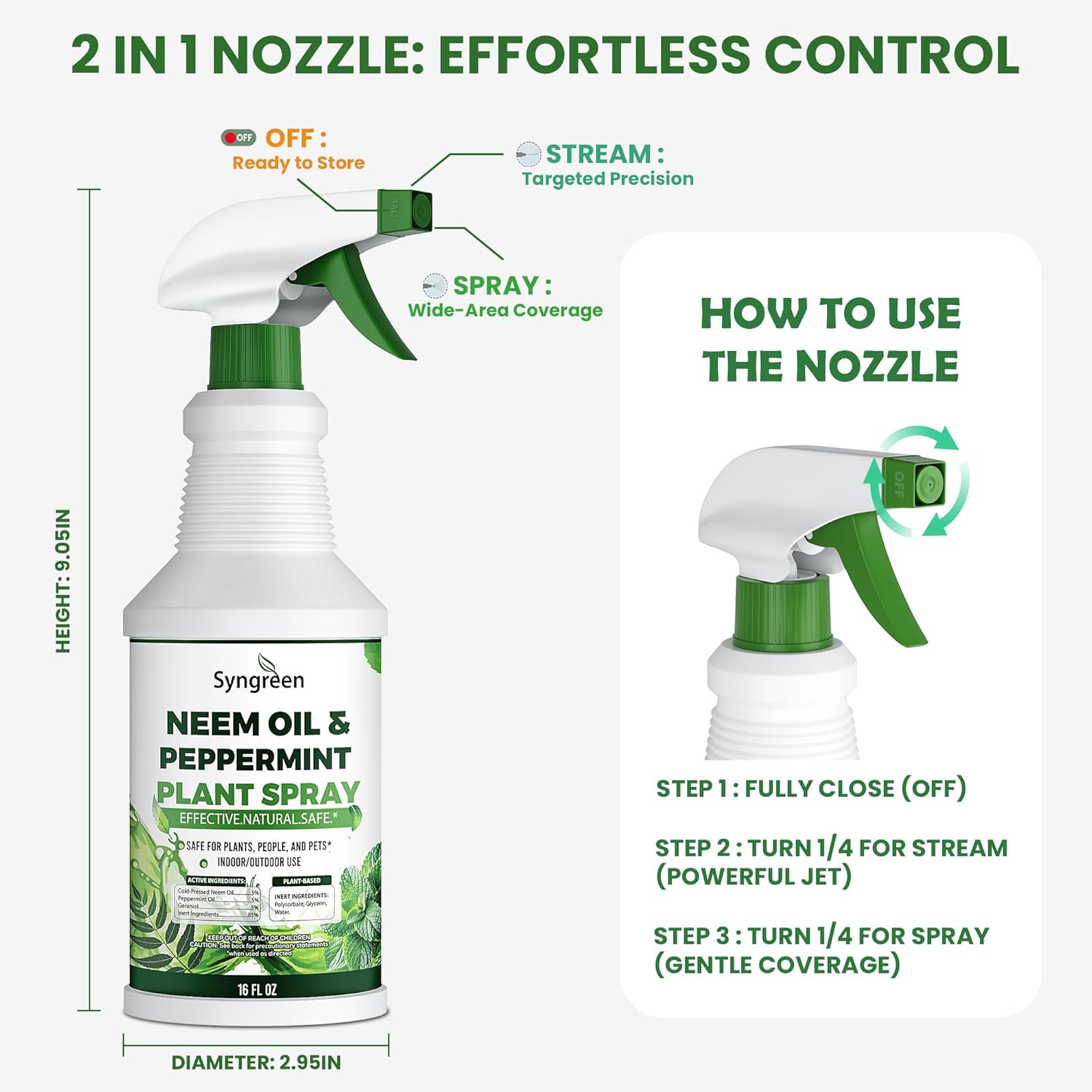 Neem Oil Spray for Plants with Peppermint – Gentle Leaf Maintenance for Indoor and Outdoor Greenery, 16oz - Image 5