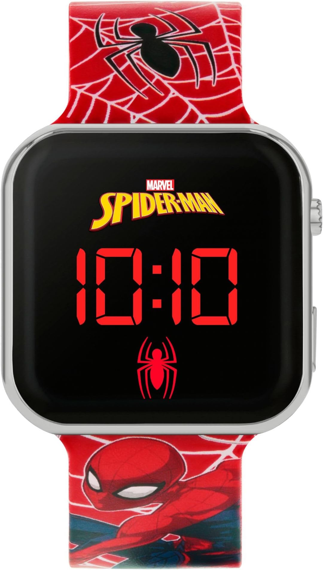 Spiderman Boy's Digital Quartz Watch with Silicone Strap