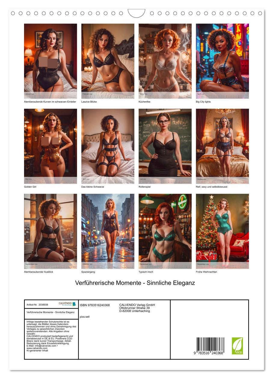 Verführerische Momente - Sinnliche Eleganz (Wandkalender 2026 DIN A3 hoch), CALVENDO Monatskalender: Der Kalender vereint die Welt der luxuriösen ... starker Frauen. (CALVENDO Erotik)