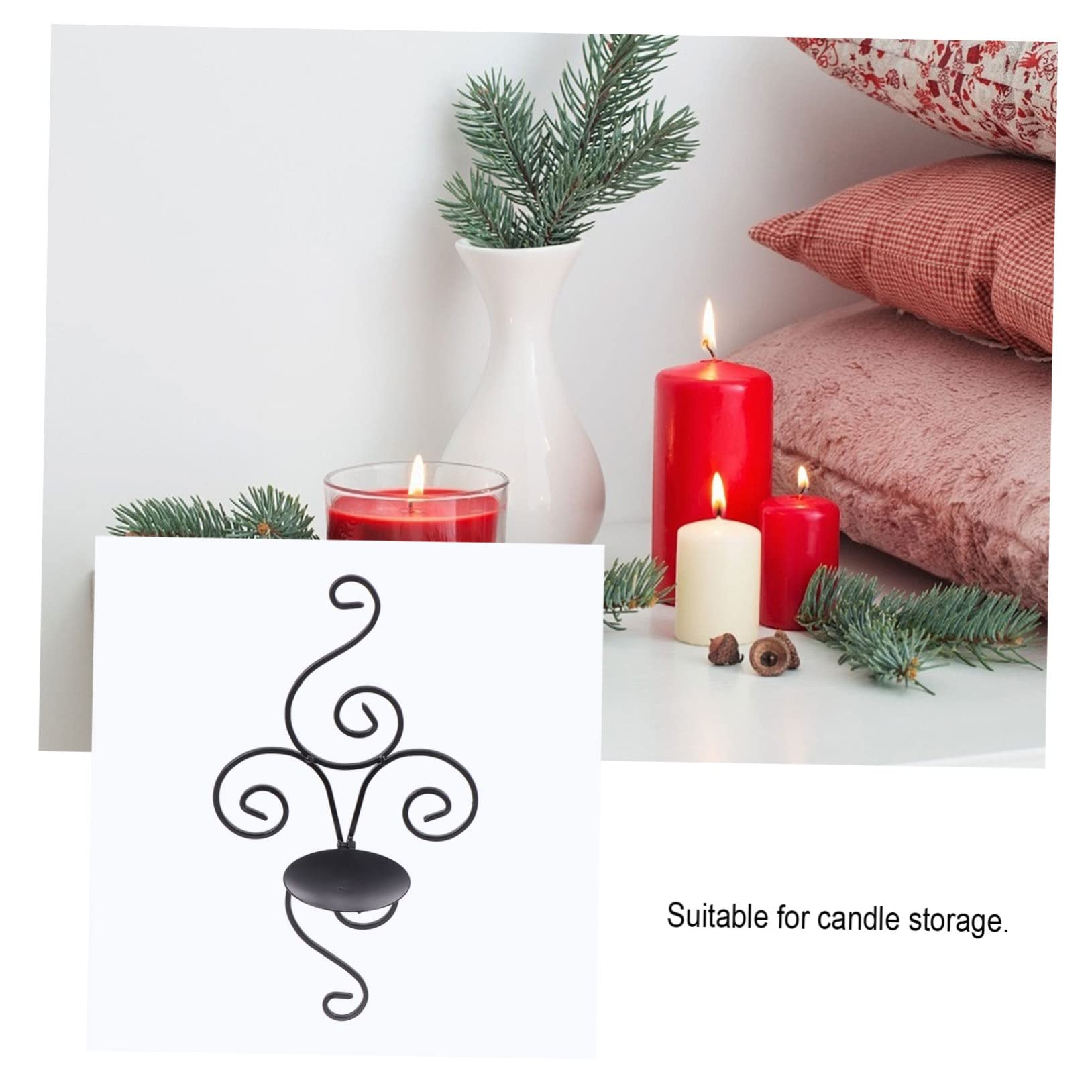 Cabilock Candle Shelf Wall Hanging Candle Holder Decorative for Living Room Bedroom