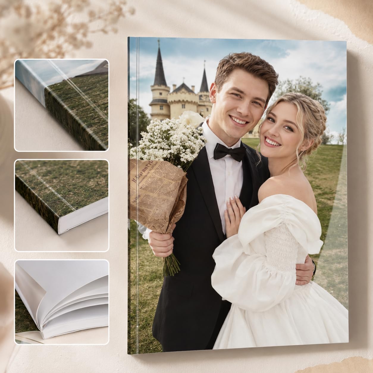 zum Selbstgestalten, DIY Erinnerungsbuch Softcover Magazin, 21x28.5cm Hochzeitsalbum, Mattes Papier