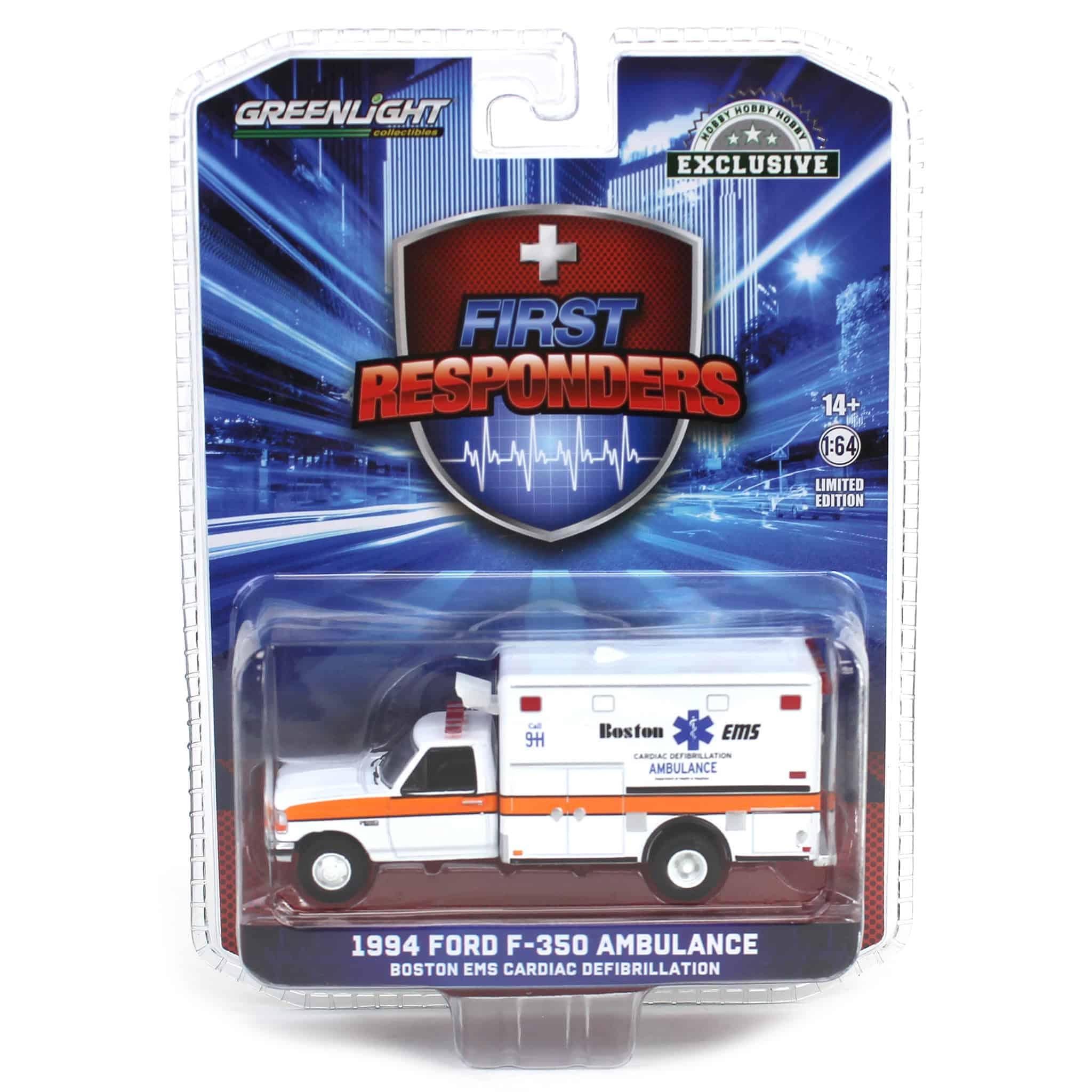 Diecast 67066 First Responders - 1994 F-350 Ambulance - Boston EMS