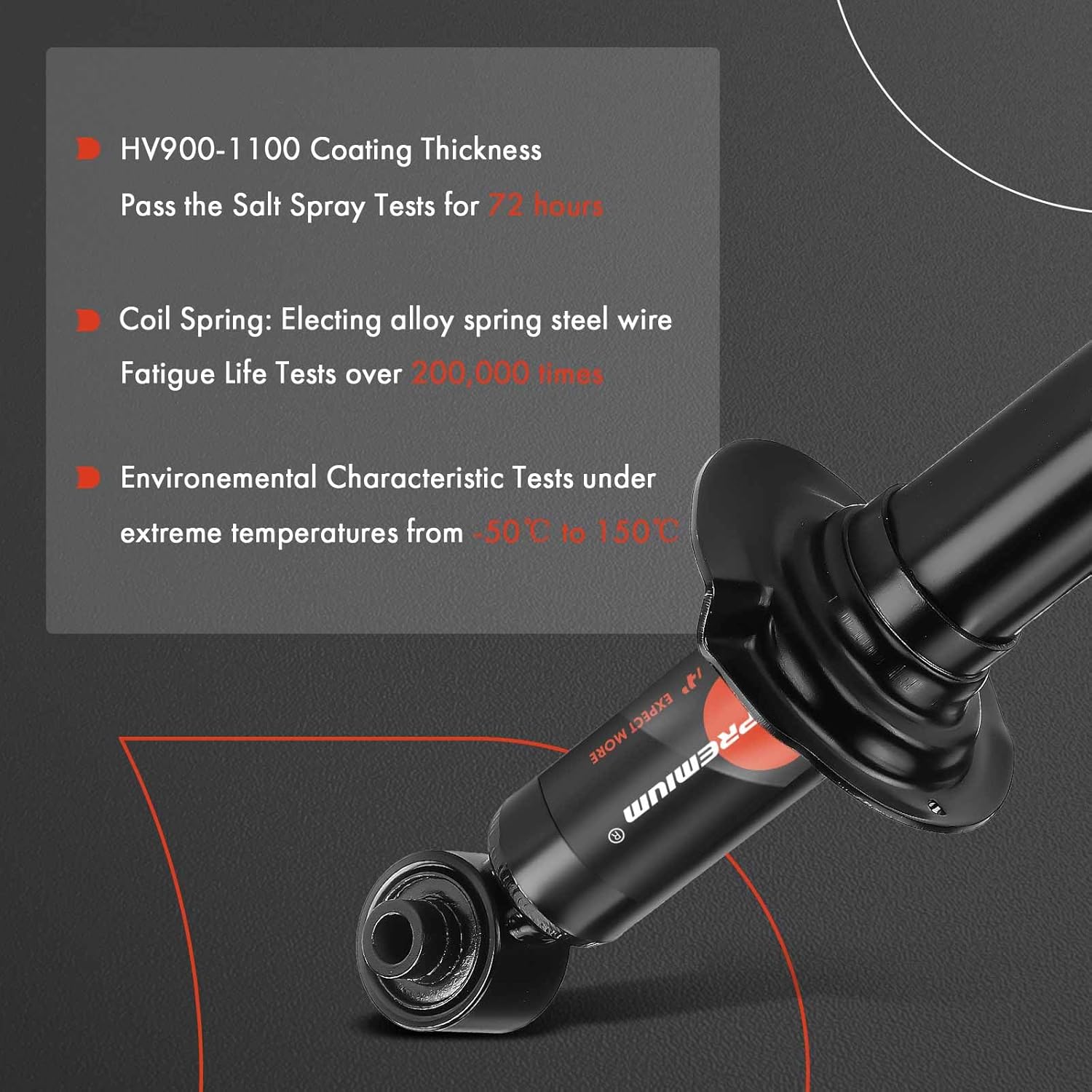 A-Premium Rear Shock Absorber Strut Assembly Compatible with Subaru Legacy 2015 2016 2017, 2-PC Set