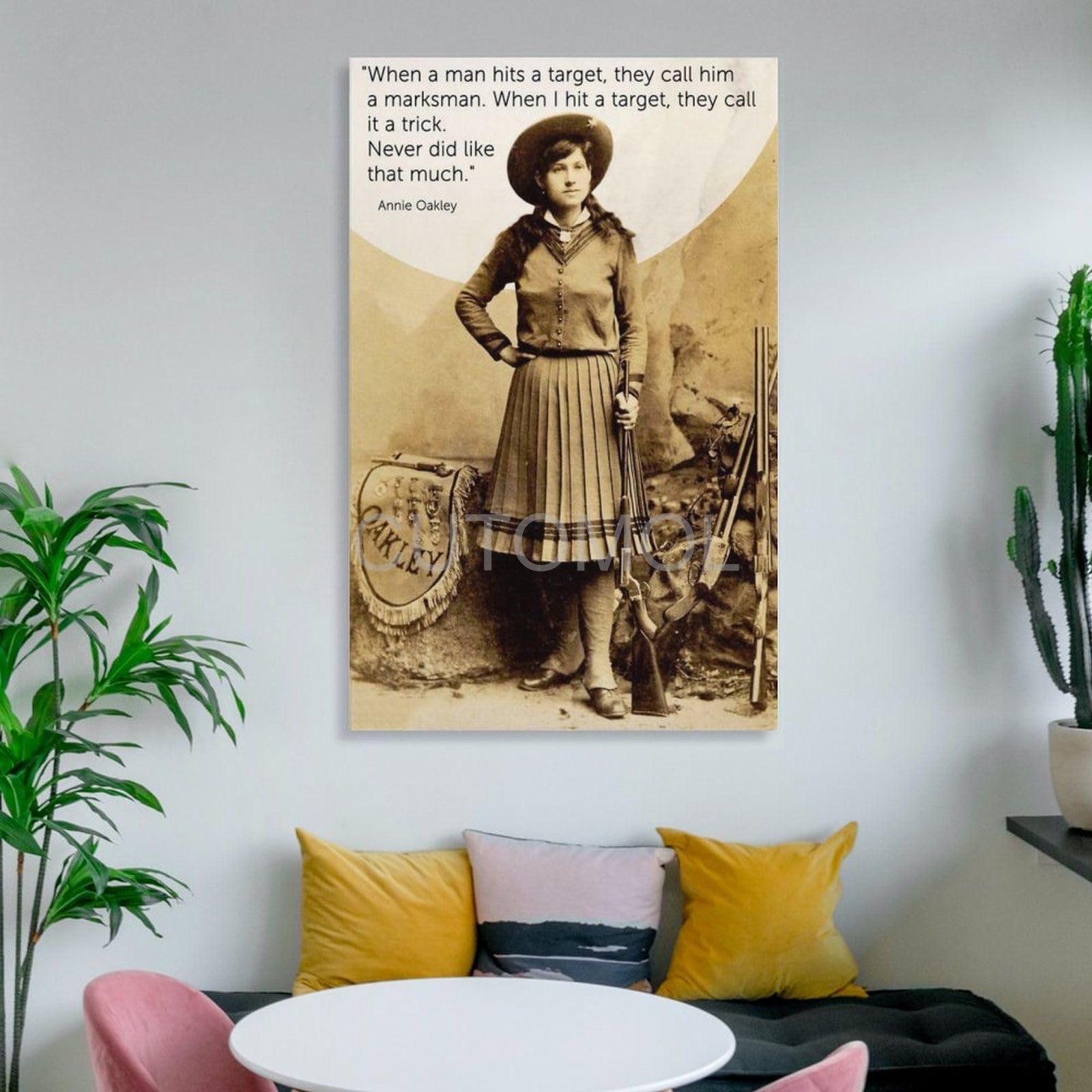 女性情報誌 vintage an.an no.39 Annie Oakley (1860-1926). /Ncabinet Photograph, C1890. Poster