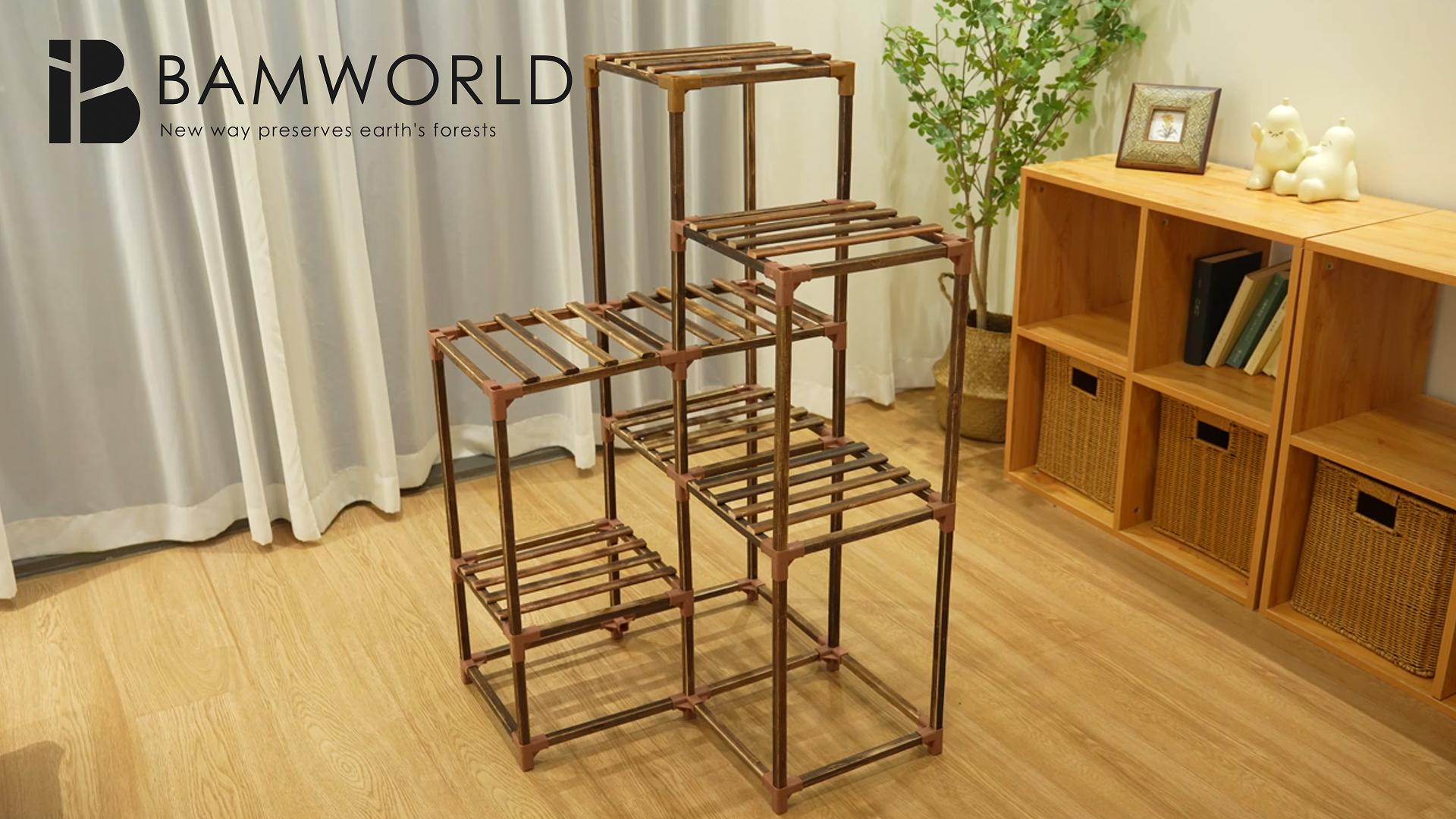 Amazon.com : Bamworld Plant Stand Indoor Plant Shelf Outdoor