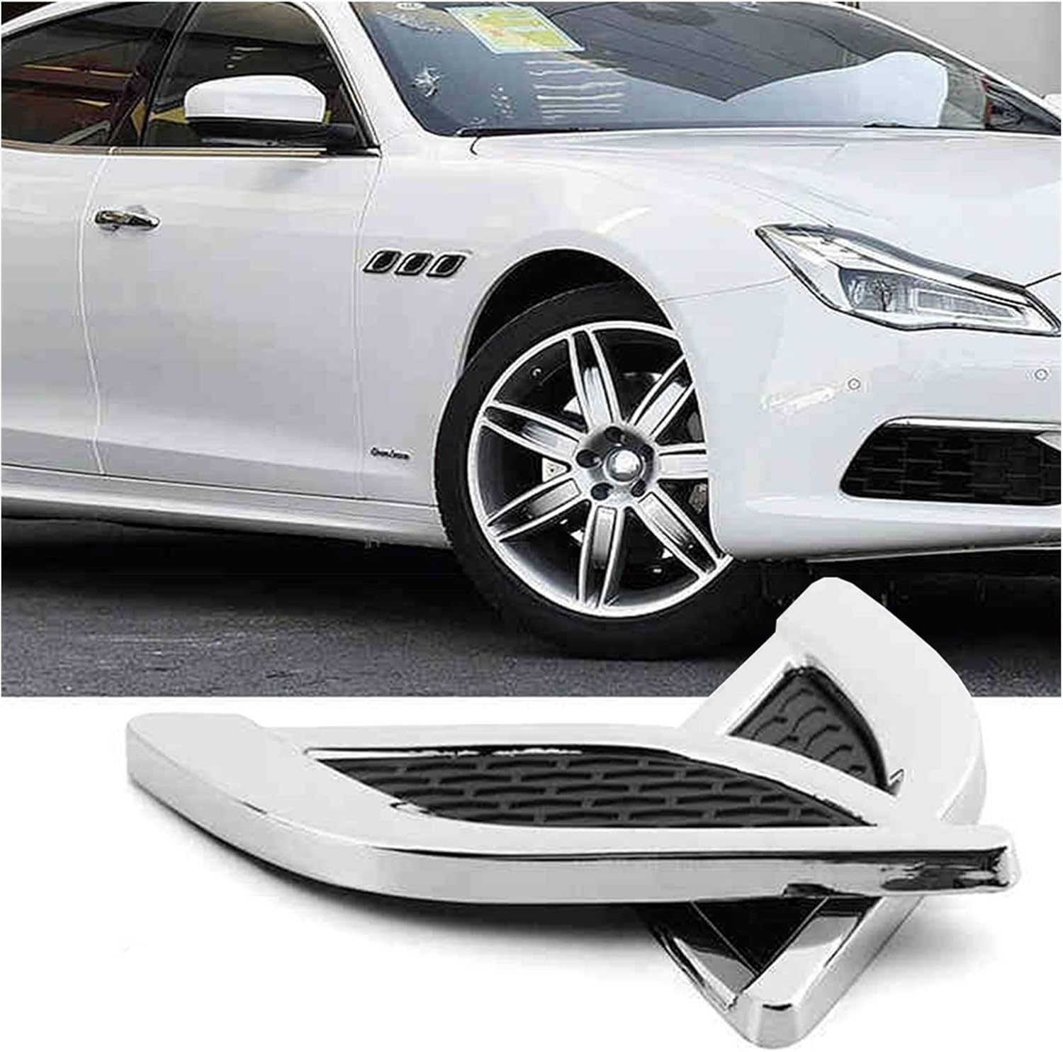 Hood Scoops 6 Pcs Air Flow Vent Hood Car Decorative Air Flow Intake, Air Flow Hood Scoop ABS Flow Intake DIY Stickers