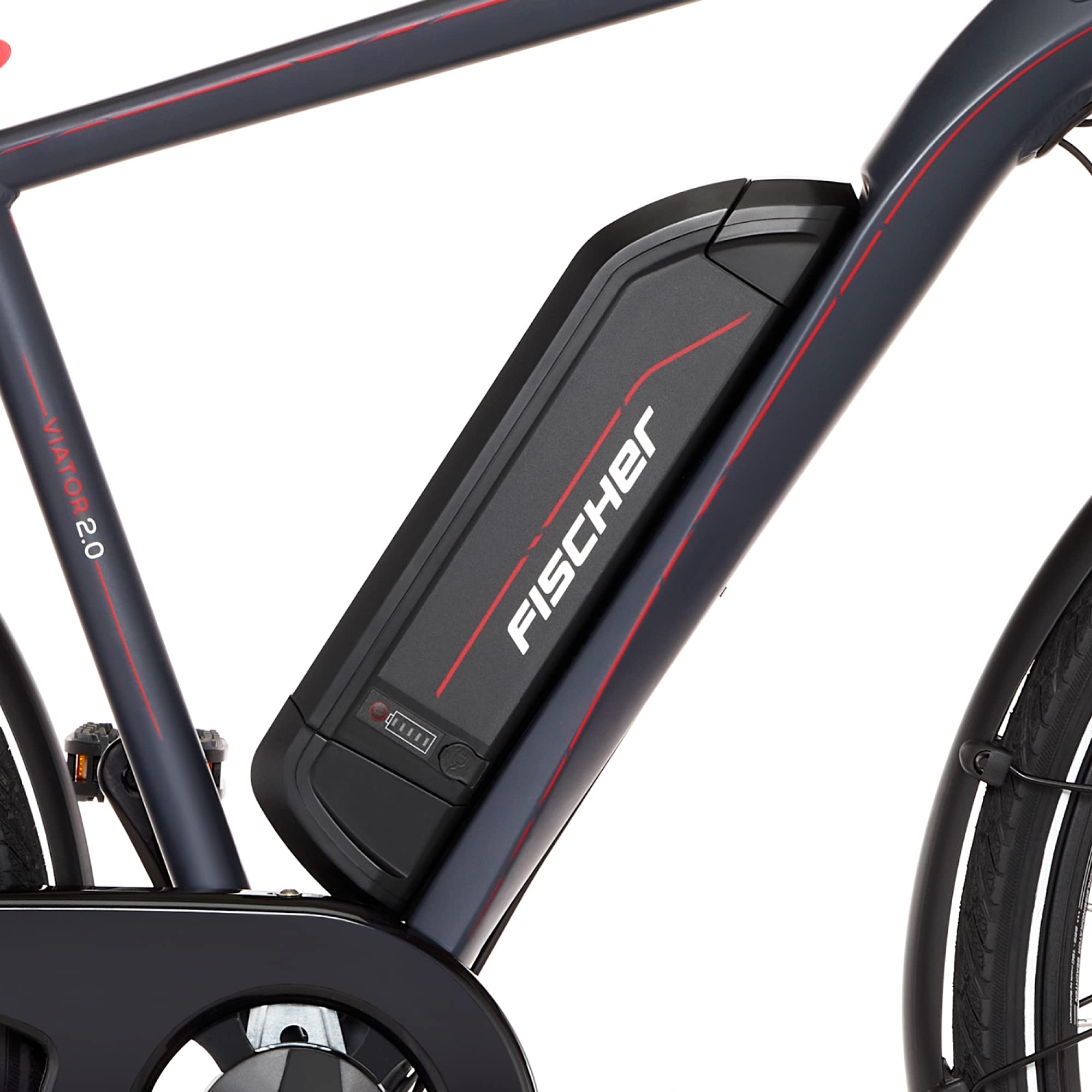 Fischer E-Bike Trekking VIATOR 2.0, Elektrofahrrad für Damen und Herren, RH 50 cm, Heckmotor 45 Nm, 48 V Akku