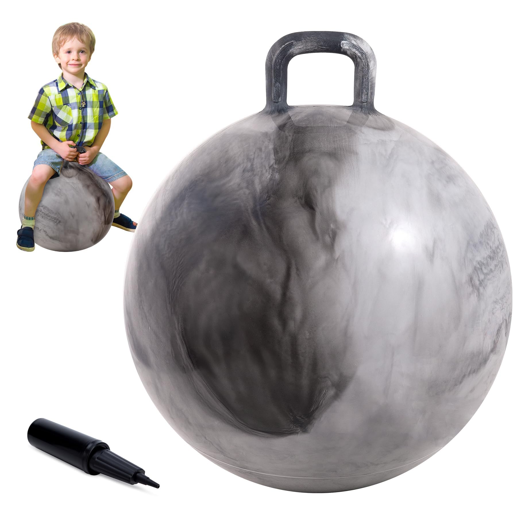U&C Planet Balones Saltadores 50 cm Pelota de Salto para Niños 6-9 Pelota de Saltar Hinchable con Bomba Apto para Uso en Interiores y Exteriores Regalo Ideal — view 10