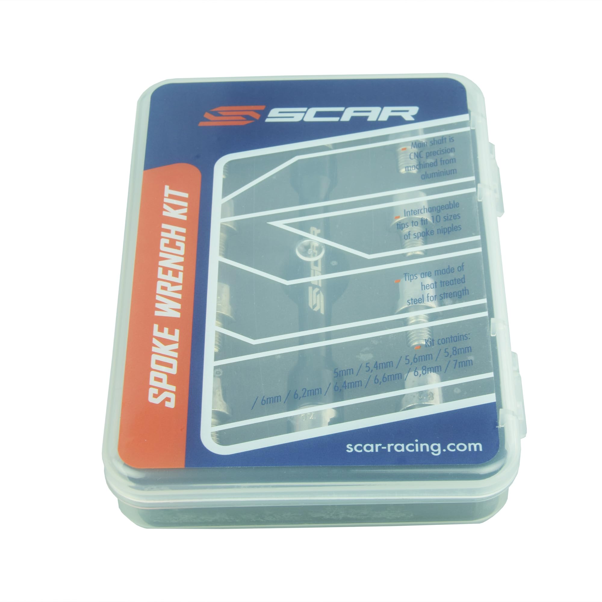 SCAR Clé à Rayon Universelle Moto Cross MX Enduro Trail 10 embouts Outil