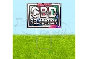 CBD Relaxation Smoke Yard Sign: Stress-Free Outdoor Signage